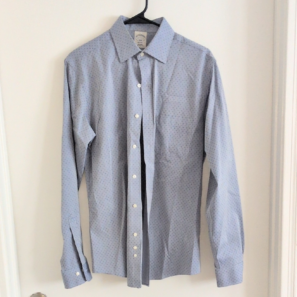 Brooks Brothers Blue Patterned Button-Down Shirt